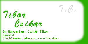 tibor csikar business card